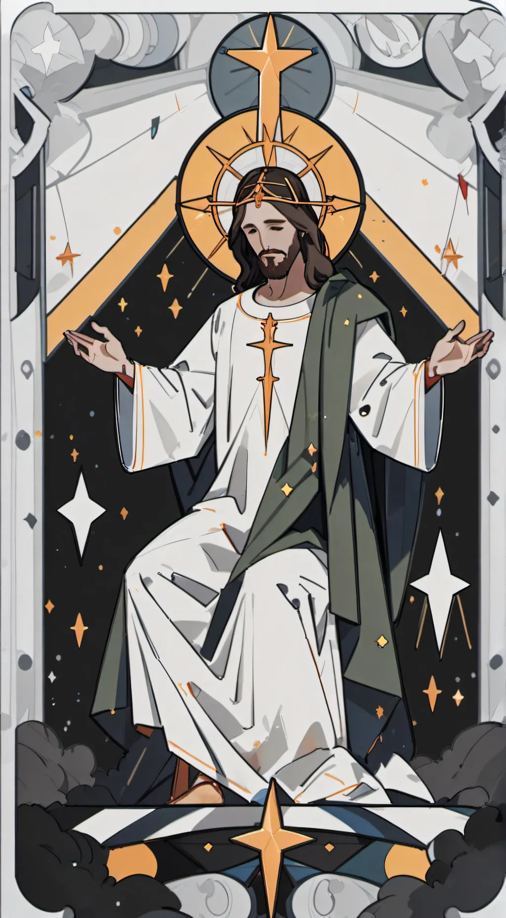 ai character: jesus padre background