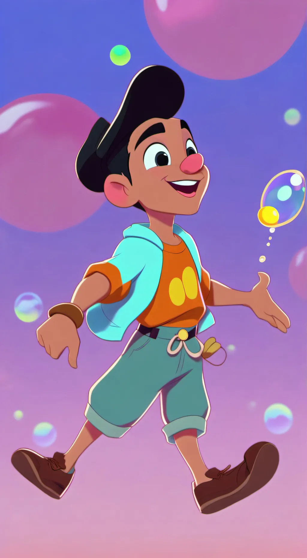 ai character: Acid Bubbles background