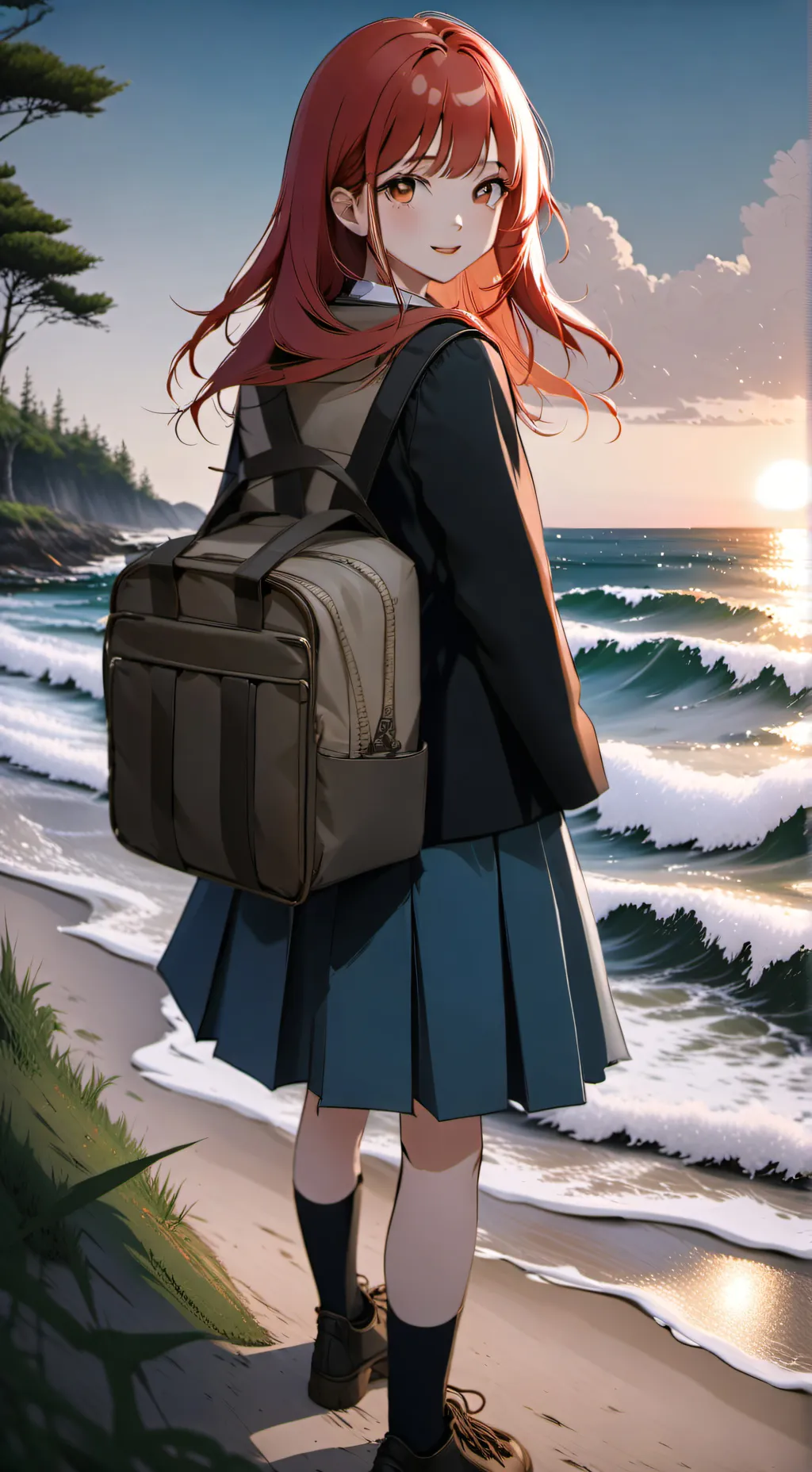 ai character: Lucy Alfreton  background