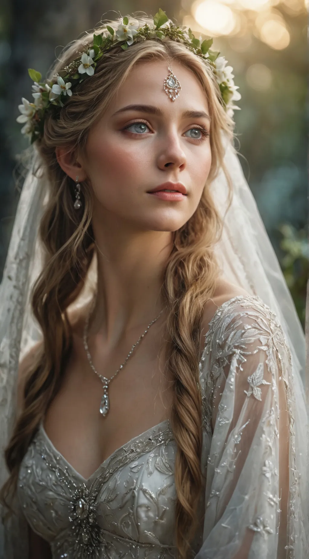 ai character: Freya on Her Weddi background