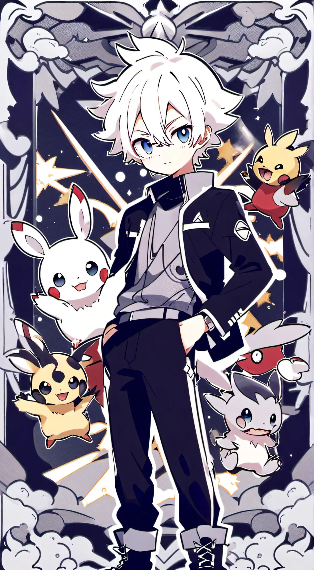 ai character: Mha Pokemon background