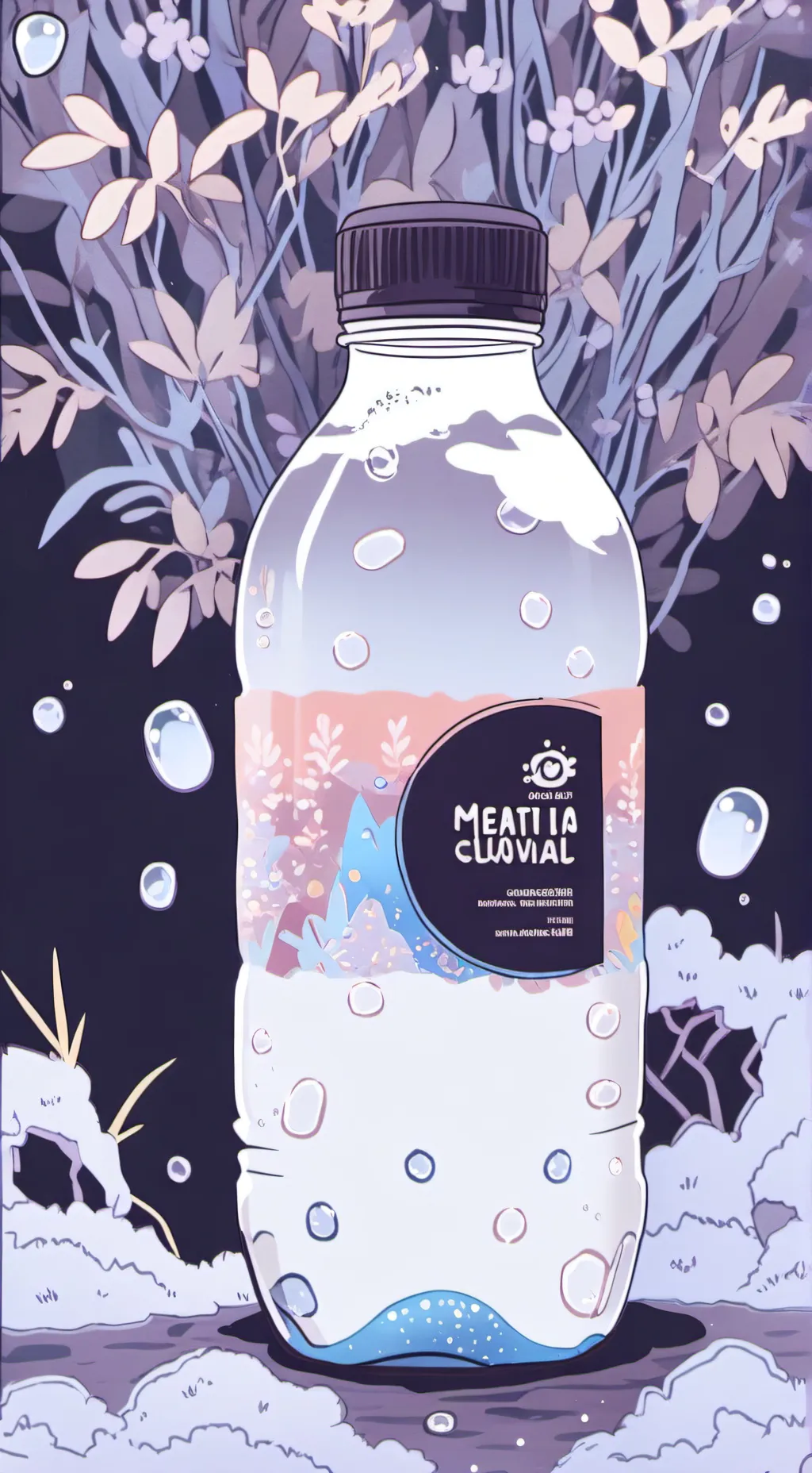 ai character: Bottle of Water background