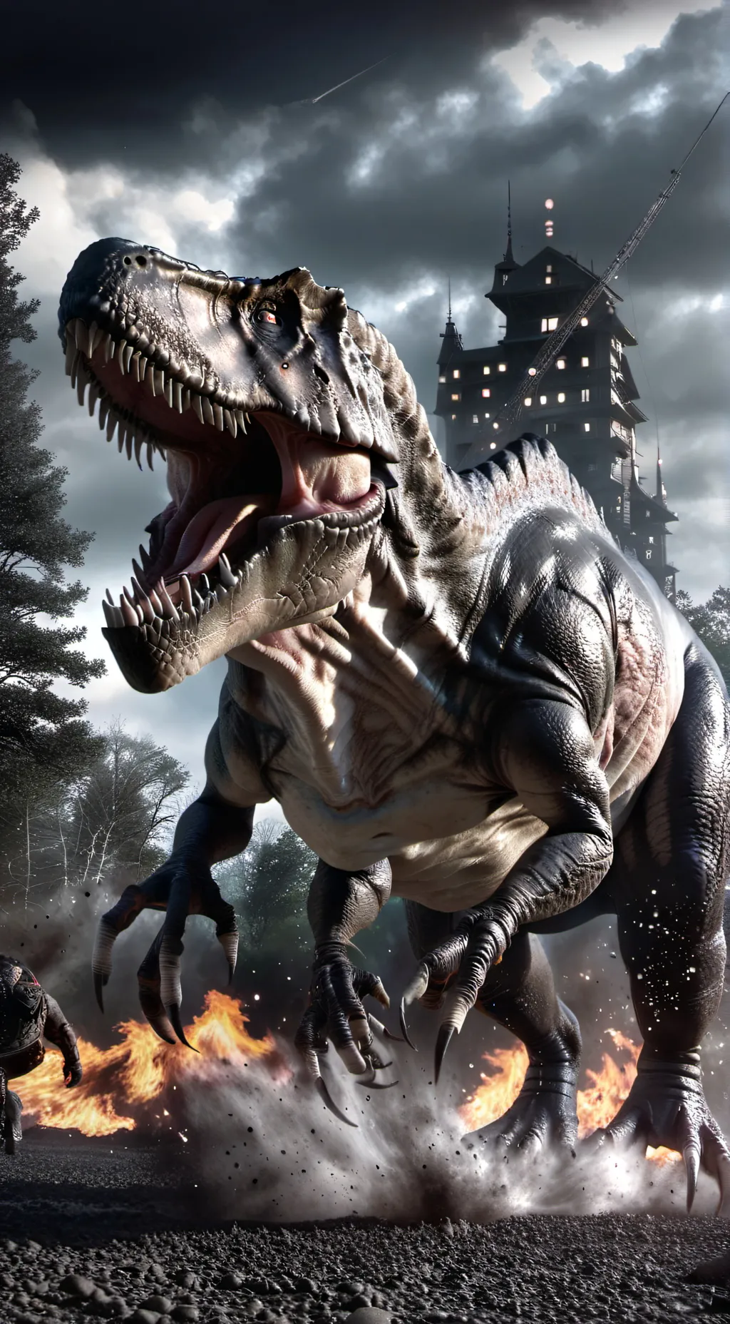 ai character: t-rex background