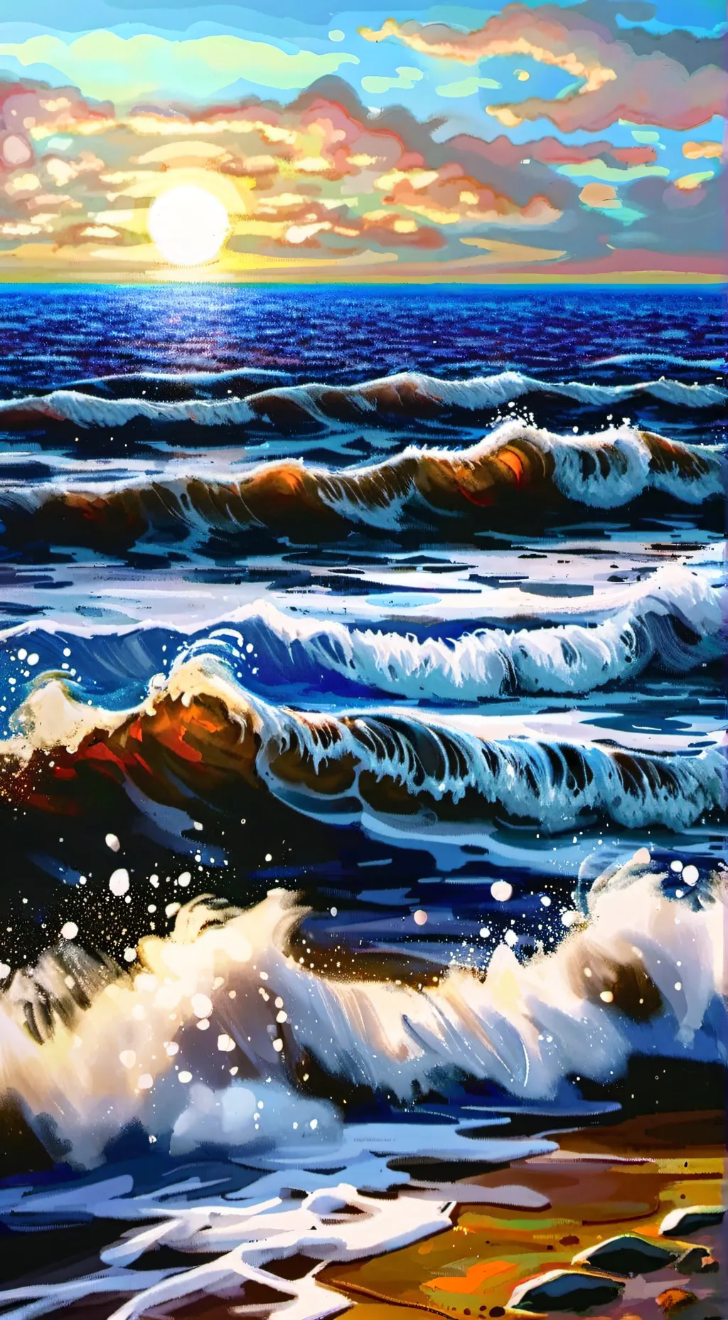 ai character: dw beach!!!!! background