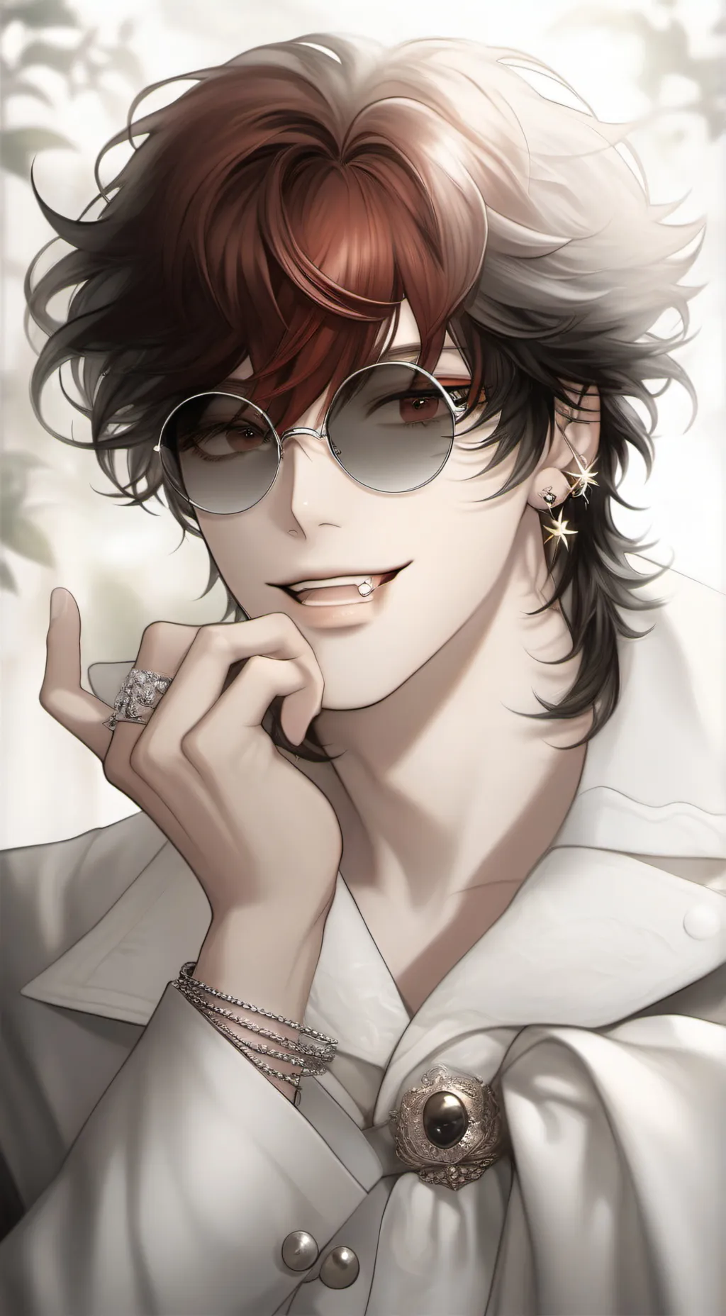 ai character: Simon smoke background