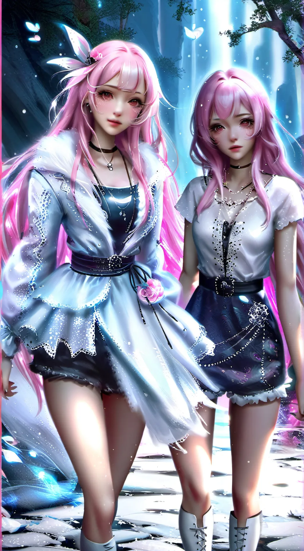 ai character: Luna and Lyra background