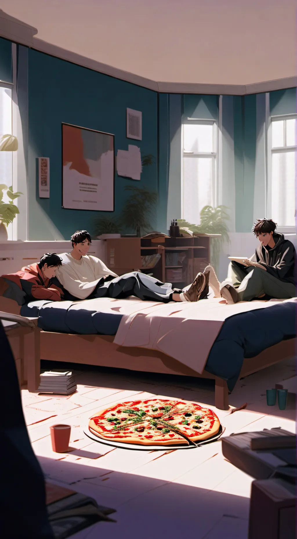 ai character: Mha sleepover  background