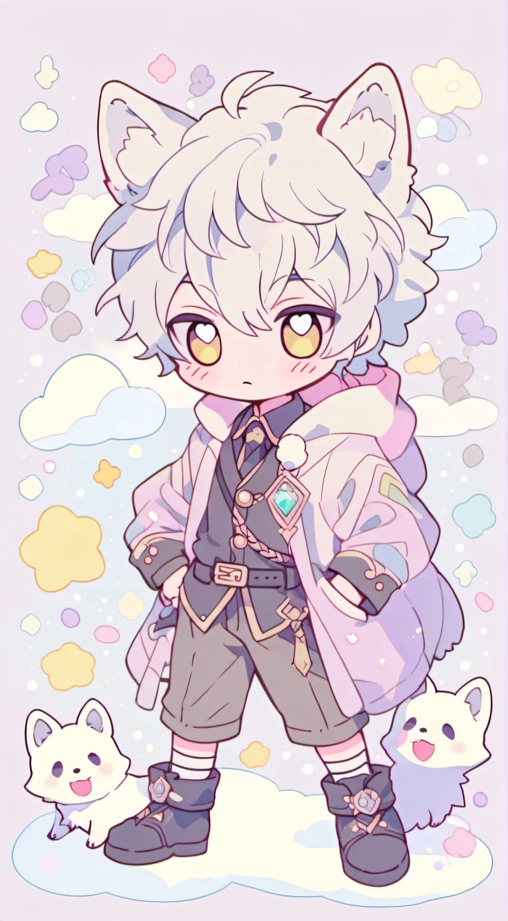 ai character: wolf boy background