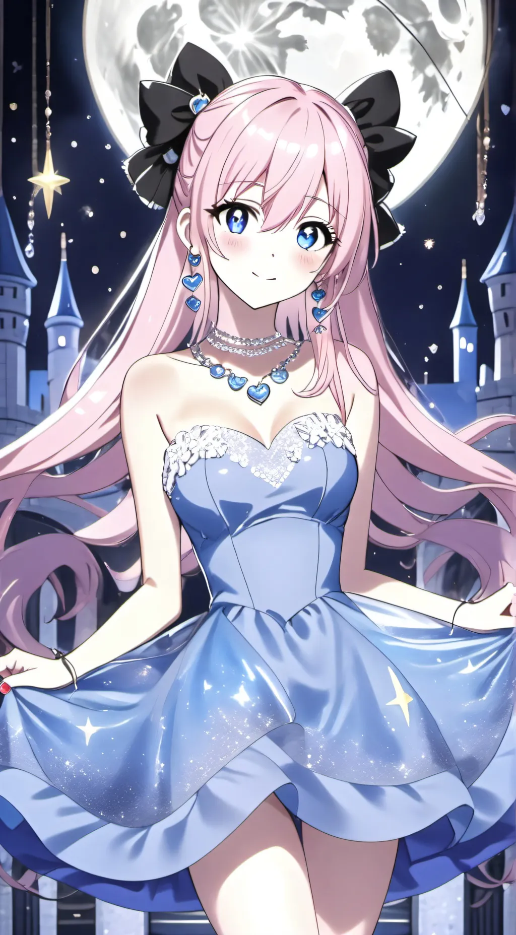 ai character: Queen Veila 💖💙💖 background