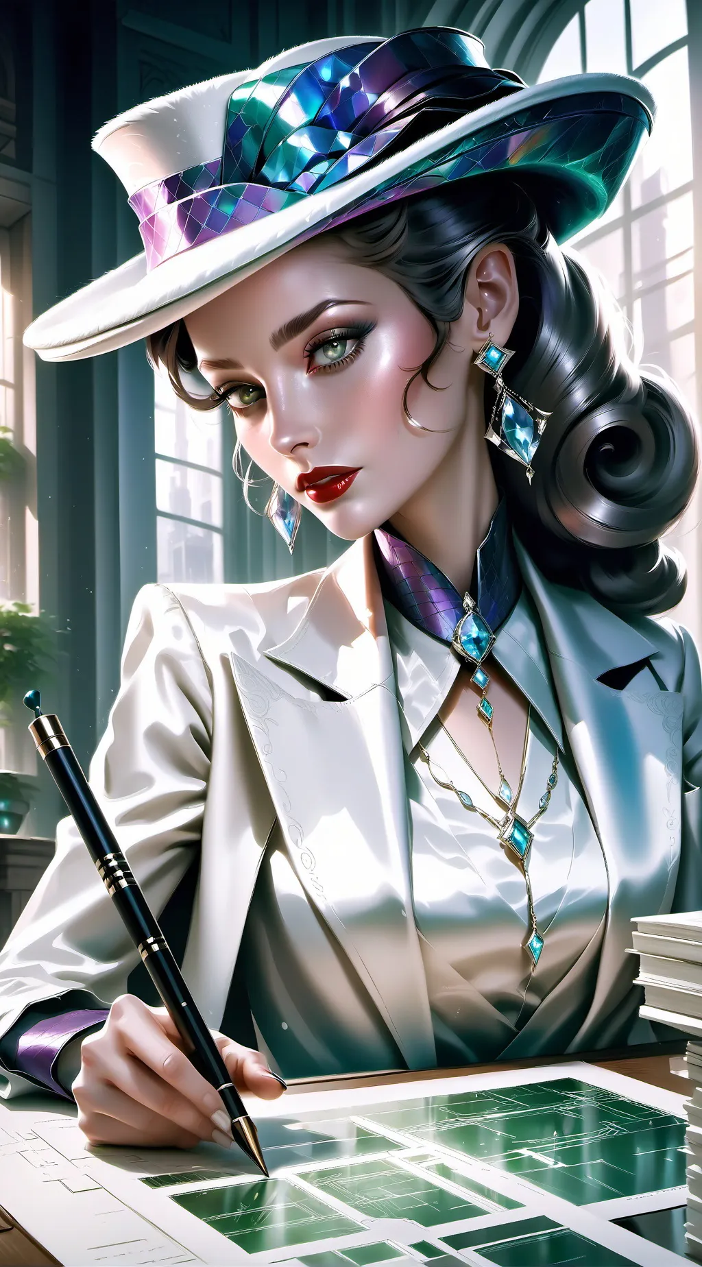 ai character: The Latte Labyrint background