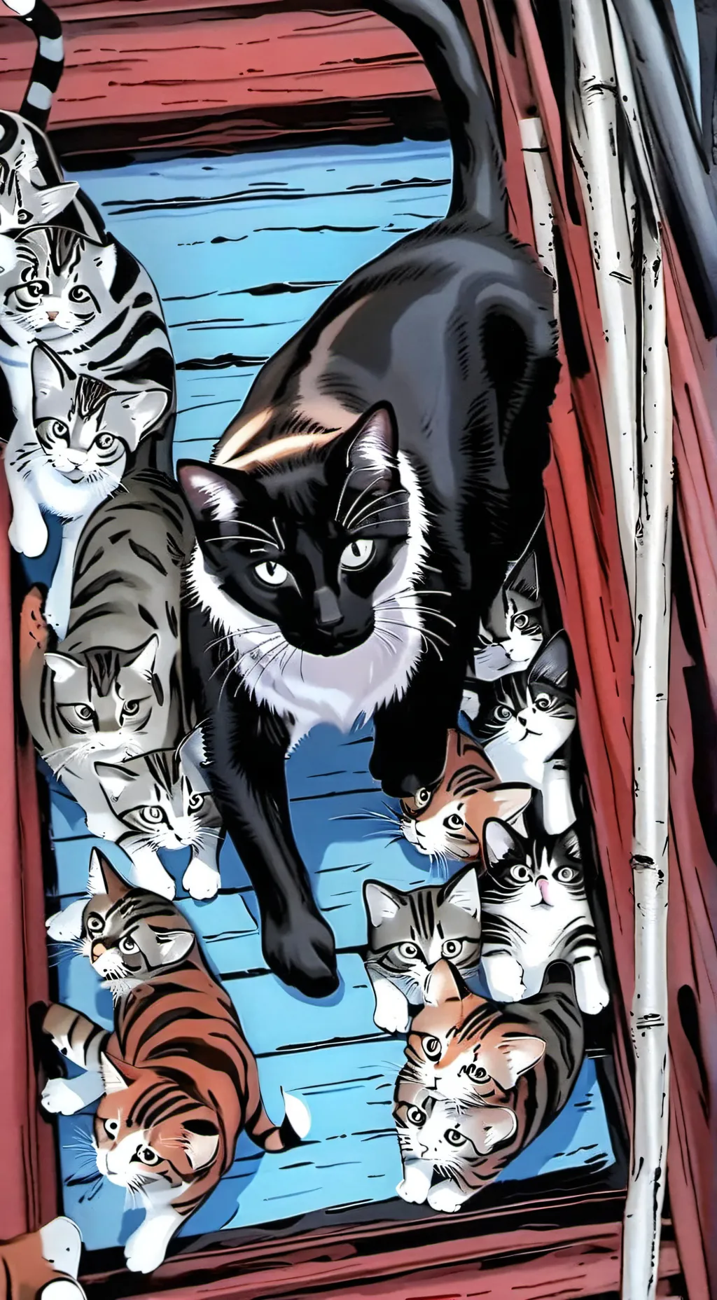 ai character: cat shop background