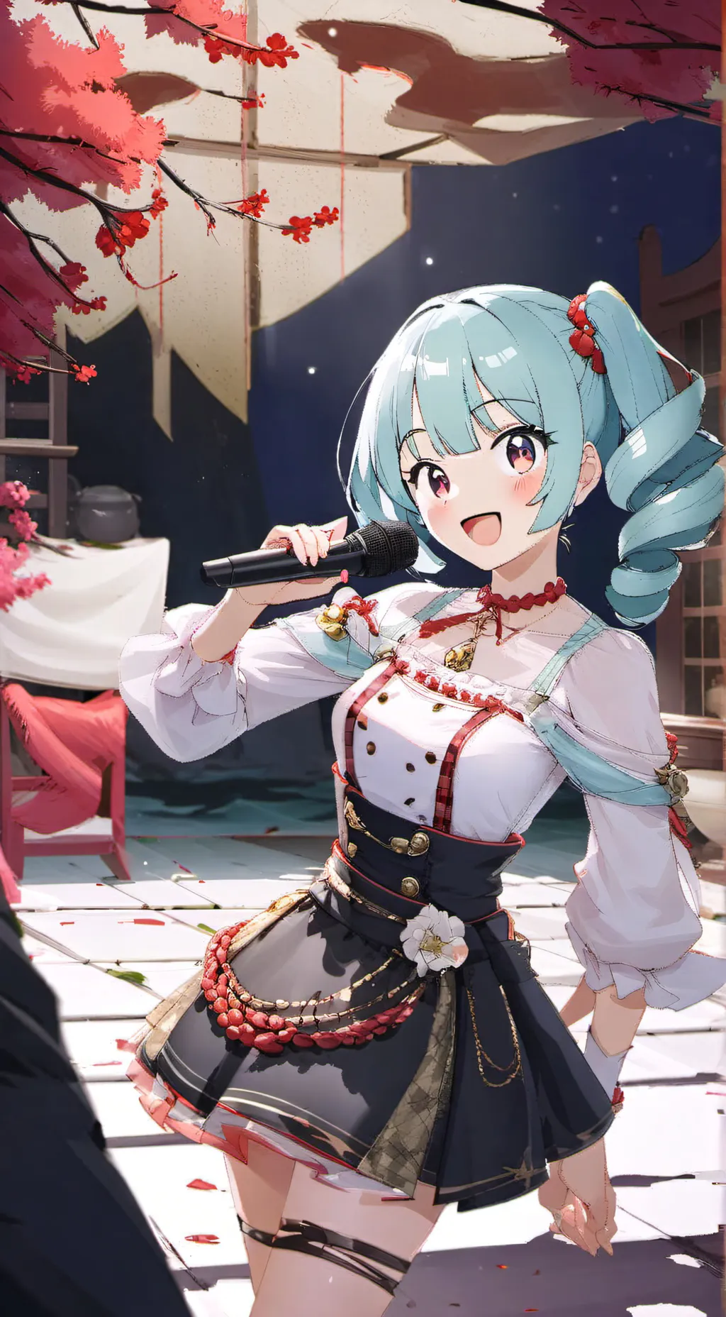 ai character: Miku Groups Hearts background