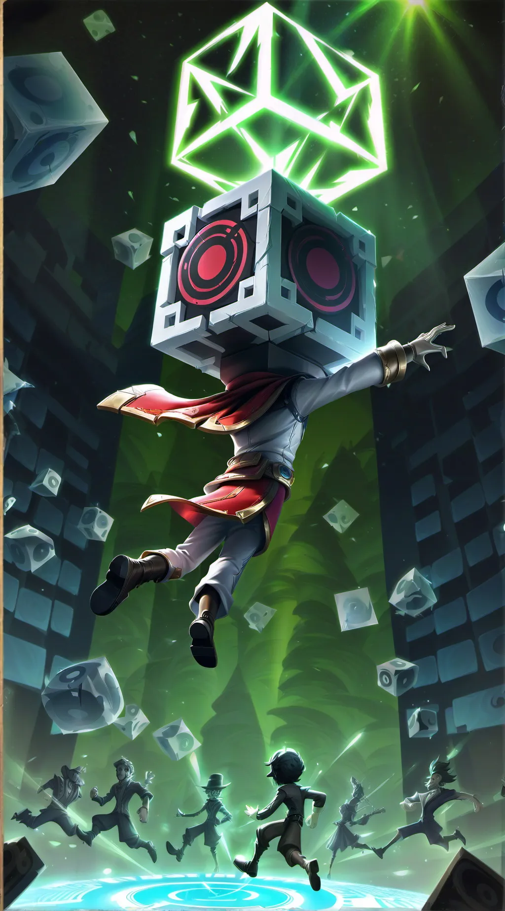 ai character: Geometry dash background