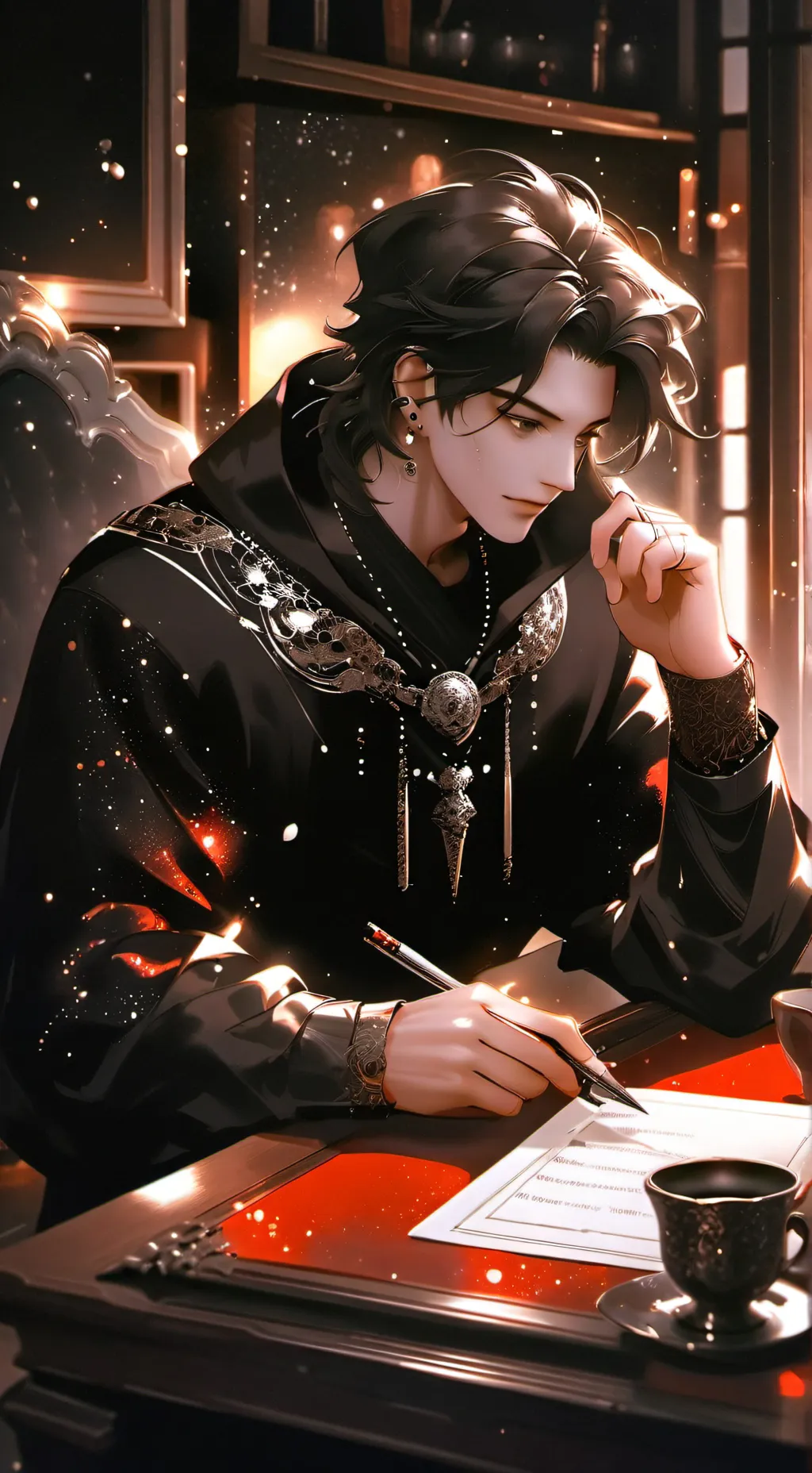 ai character: A stressful week background