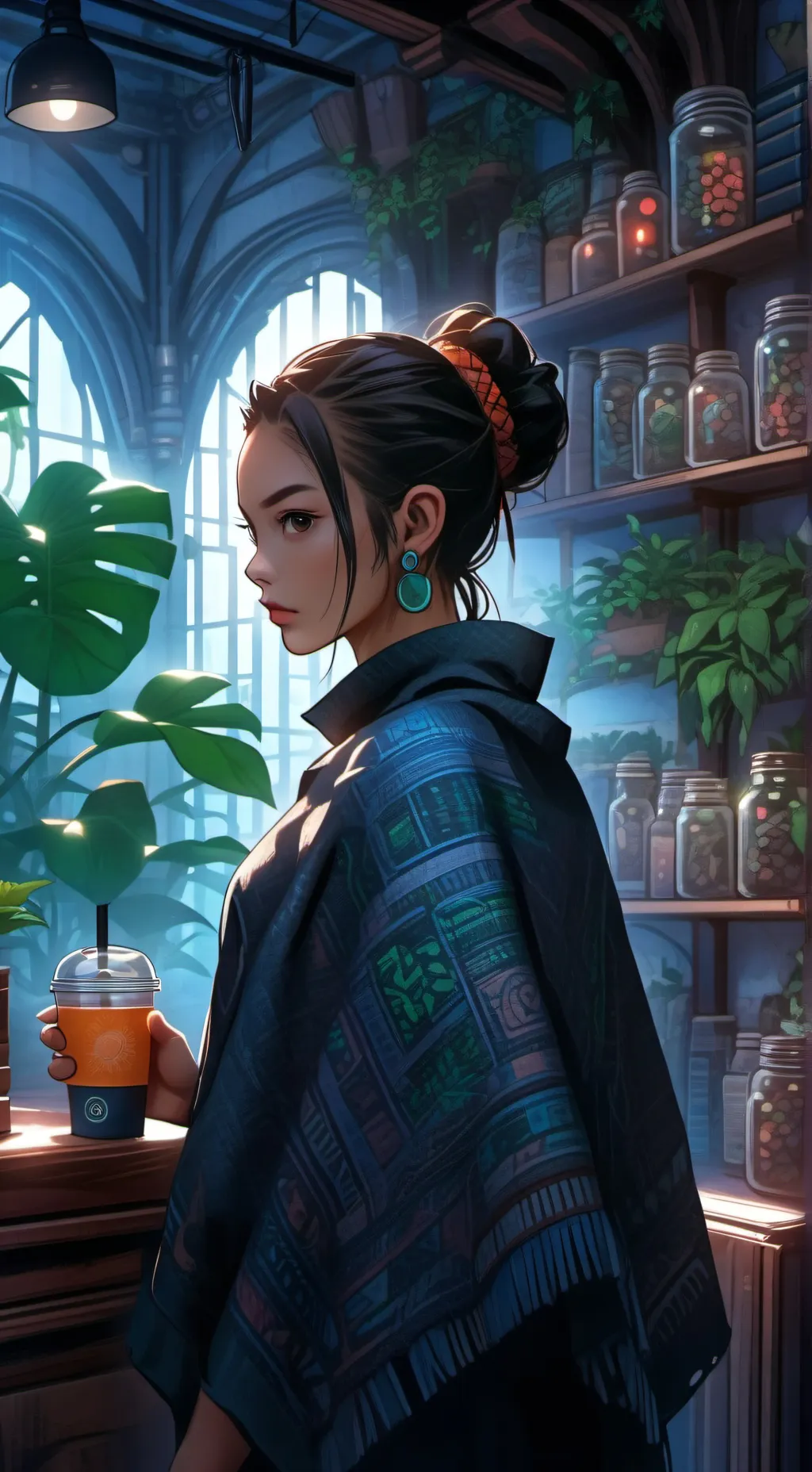 ai character: The Eco-Chaotic Latte Enthusiast background