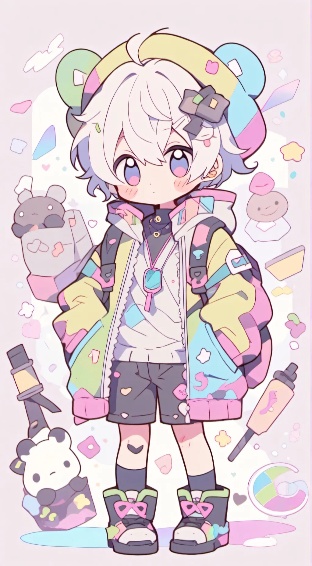 ai character: MHA hybride  background