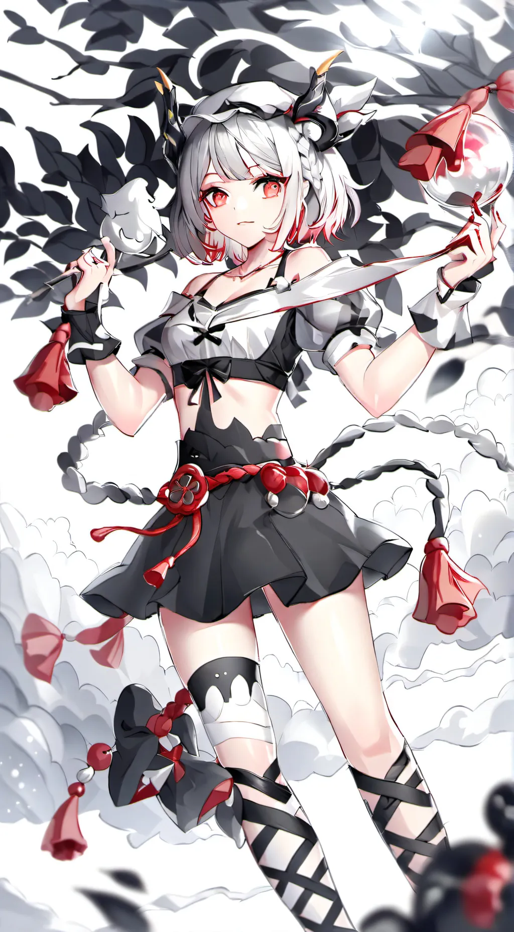 ai character: Bakugo and Denki background