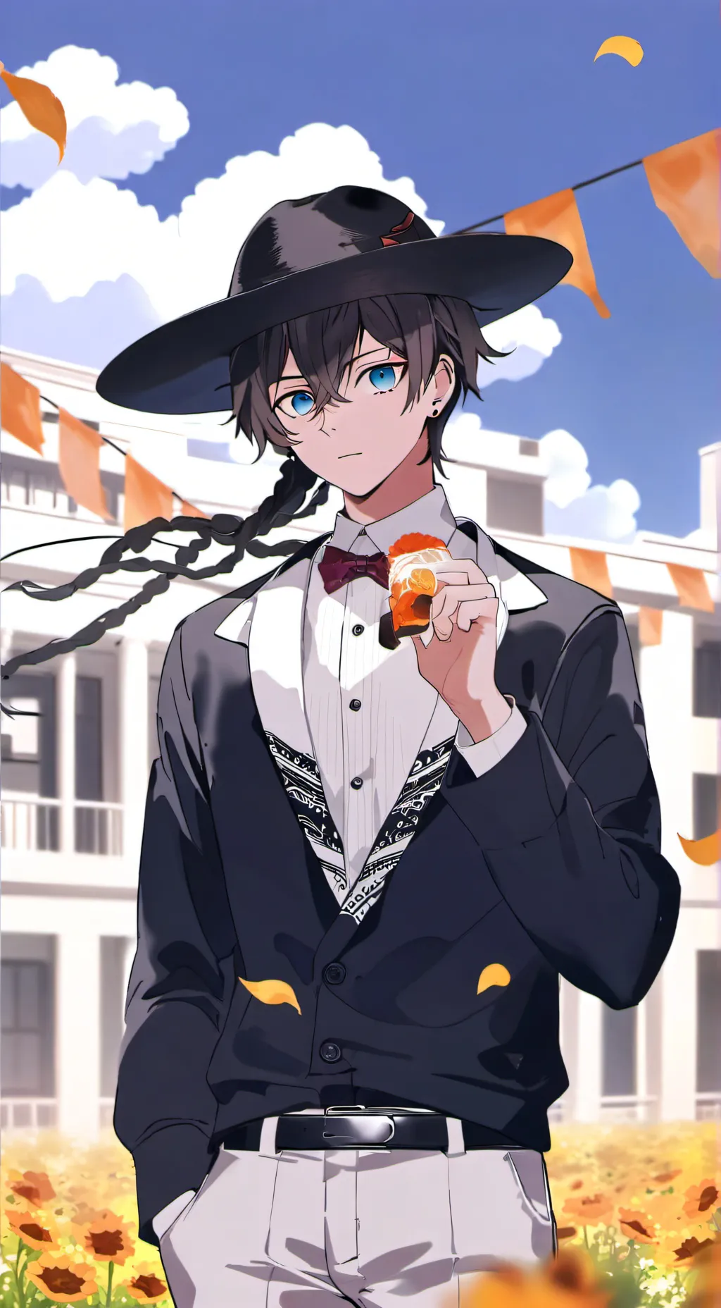 ai character: MHA+samurai.p4 background