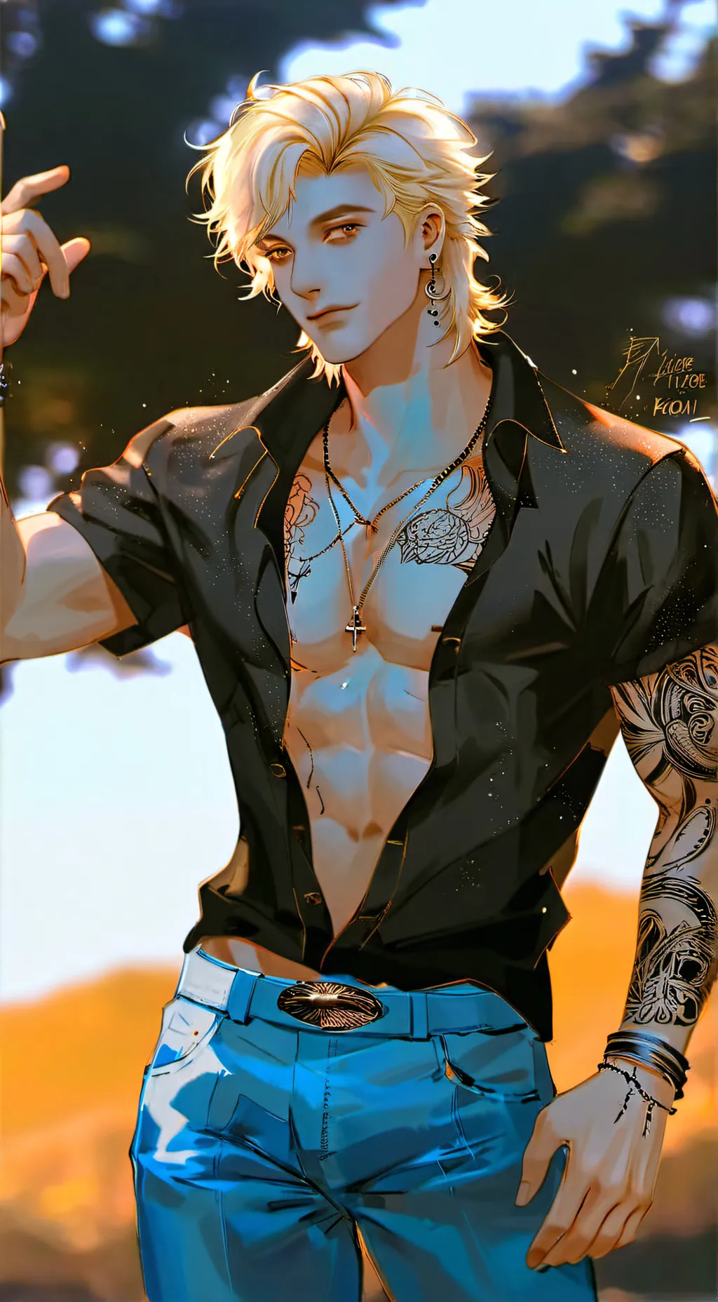 ai character: ༺ღ༒ Leo ༒ღ༻ background