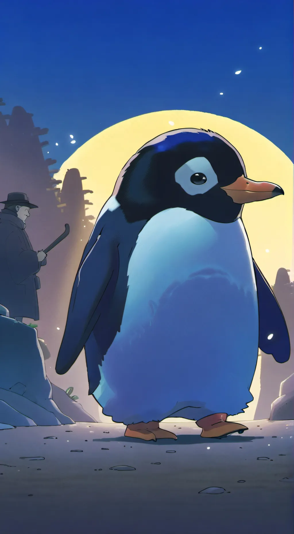 ai character: Pablo el pingüino background