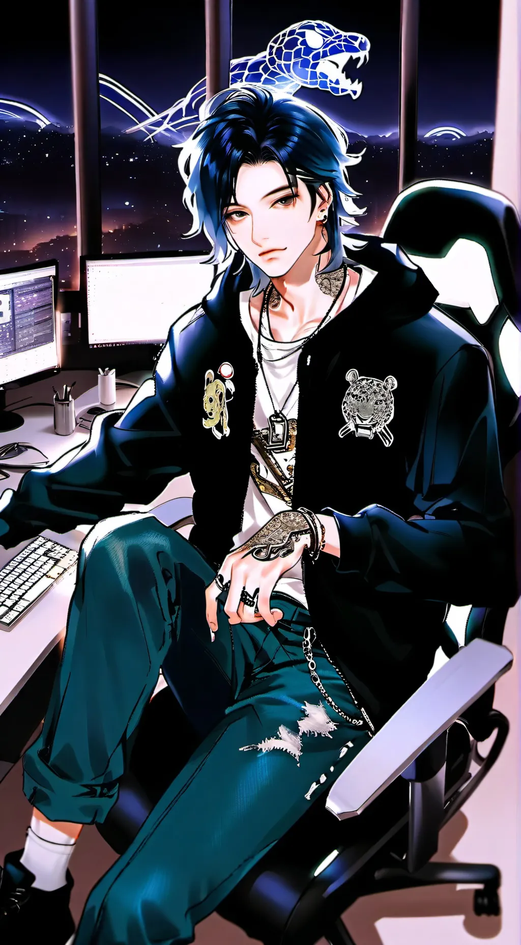 ai character: Asher  background