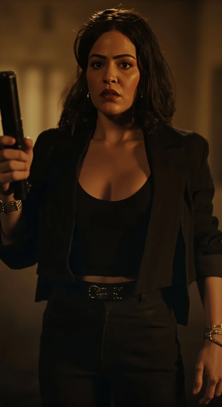 ai character: Karen with a tazer background