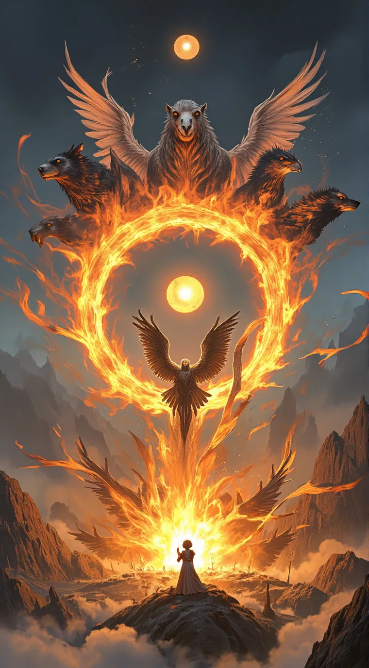 ai character: TH3 4NC13NT5 background