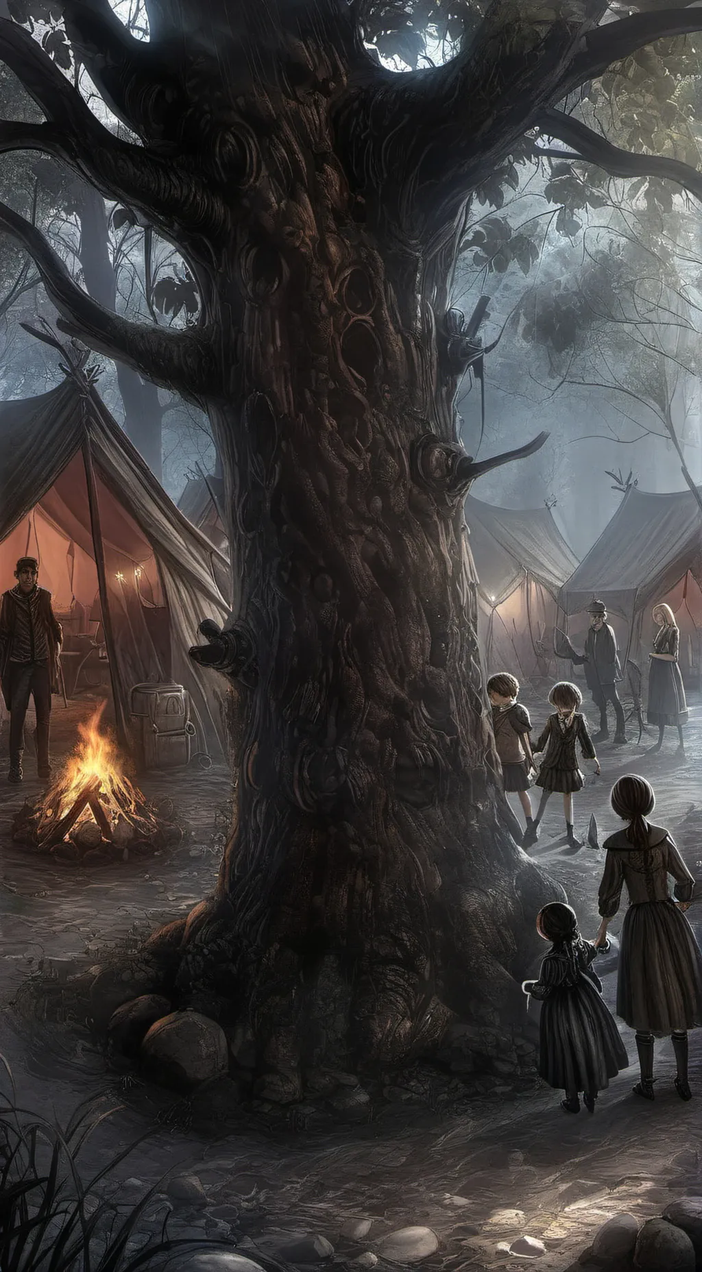 ai character: Bad kid camp background