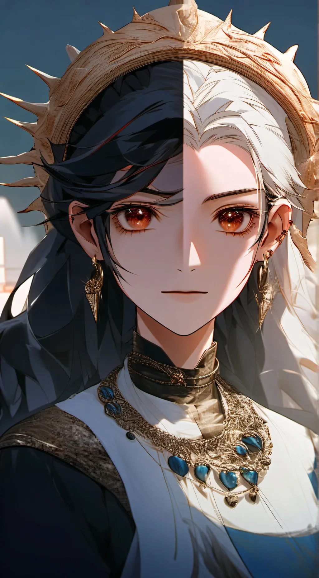 ai character: la noche y el día background