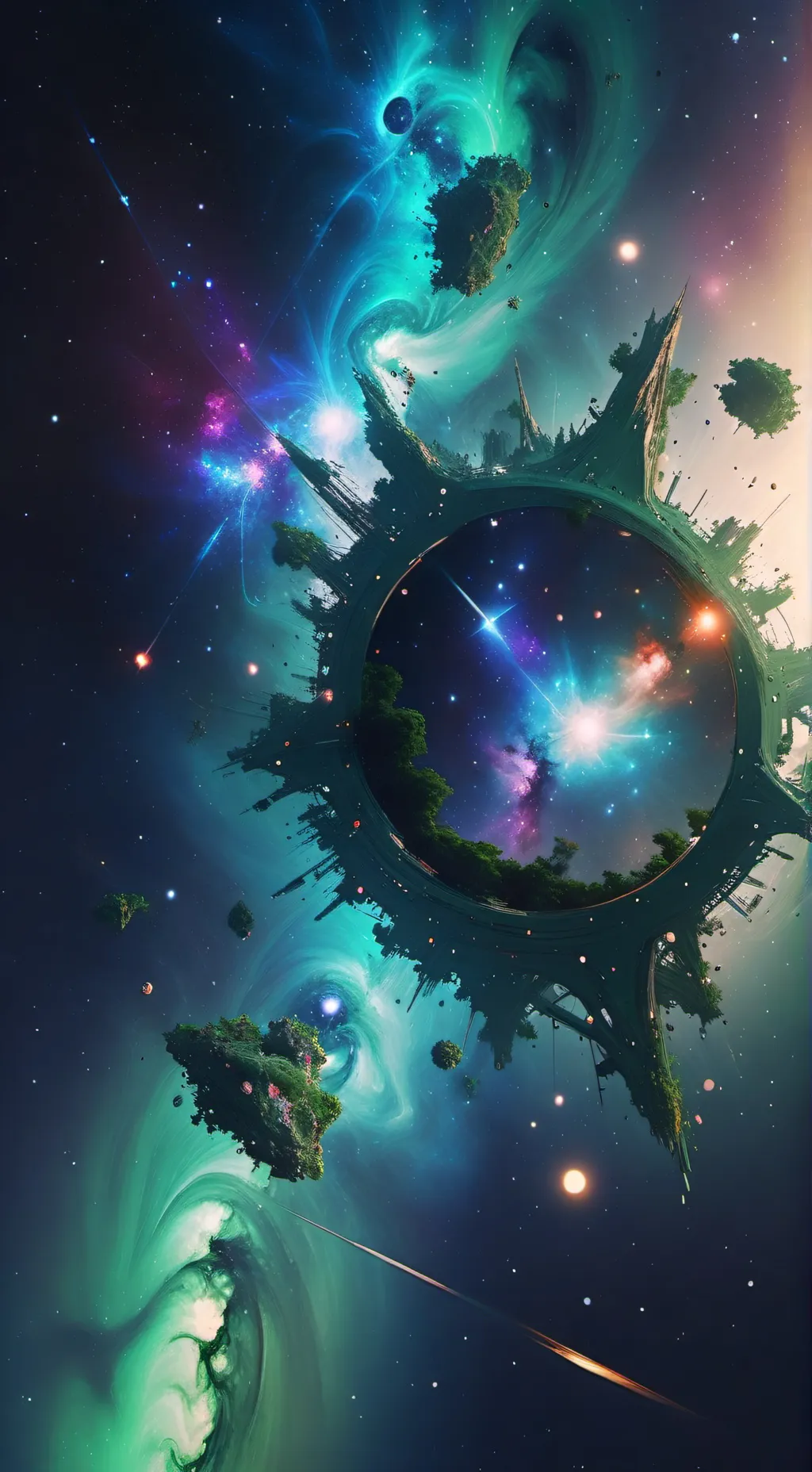 ai character: Green Cube andCyan background