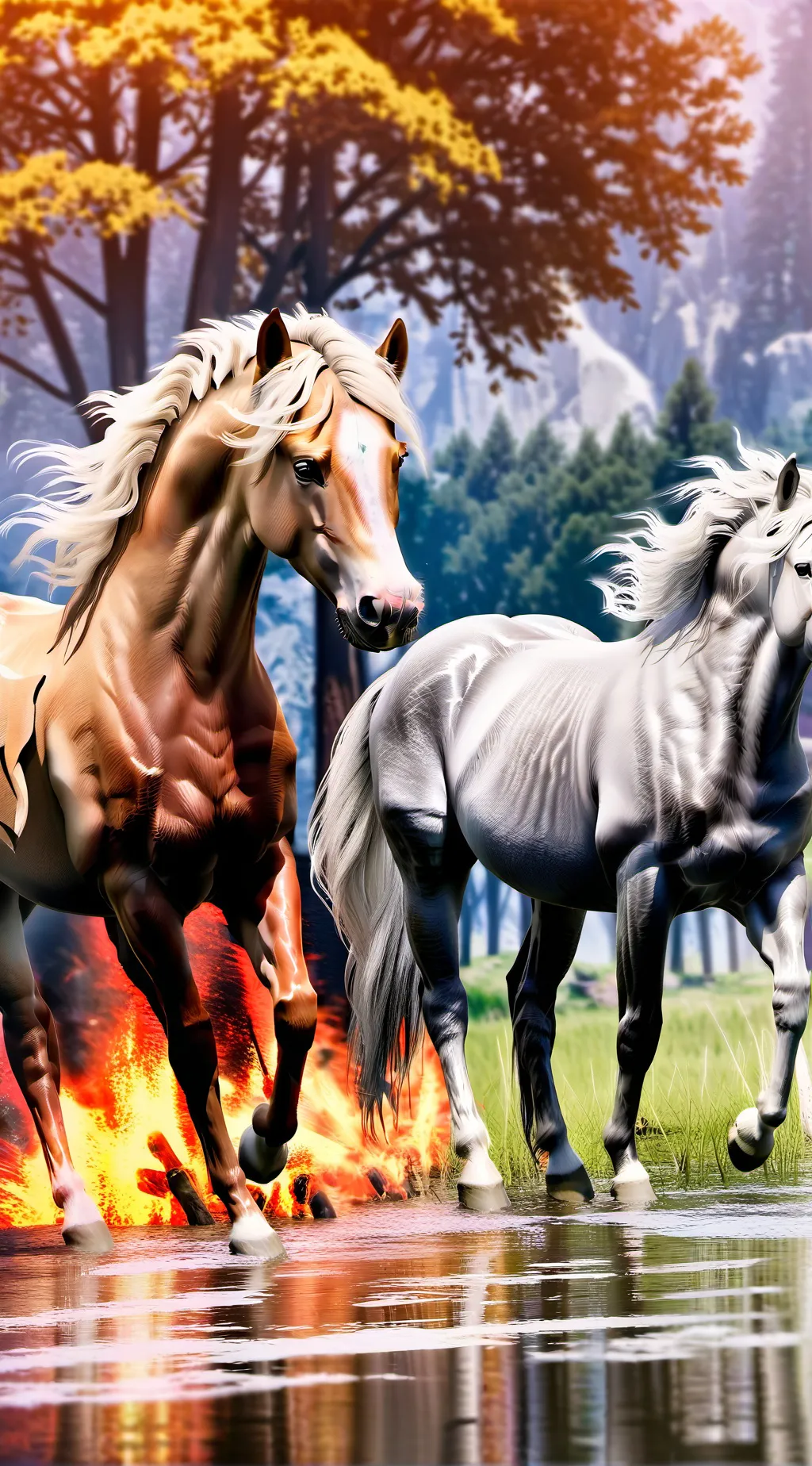 ai character: wild fire 🔥  background