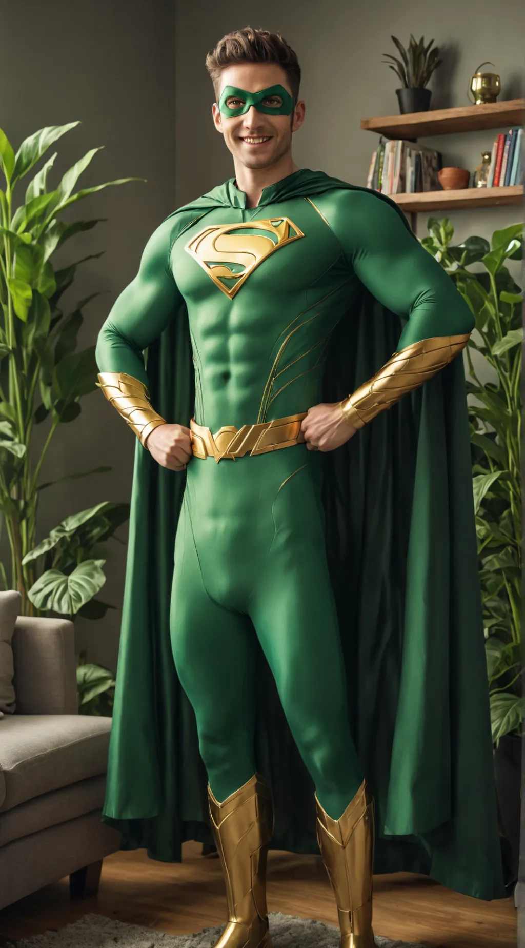 ai character: The Planeador Duende Verde background