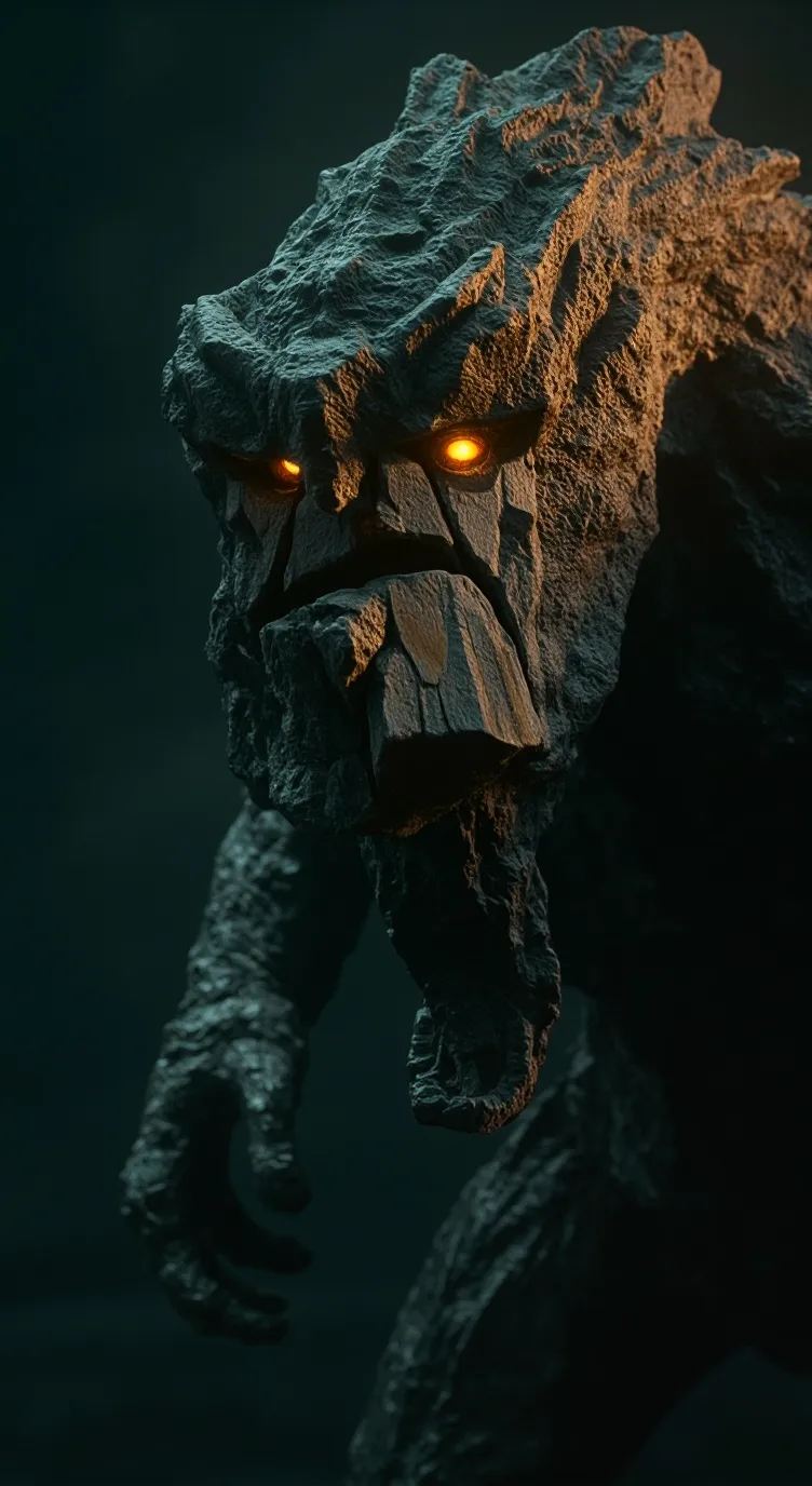 ai character: rock monster background