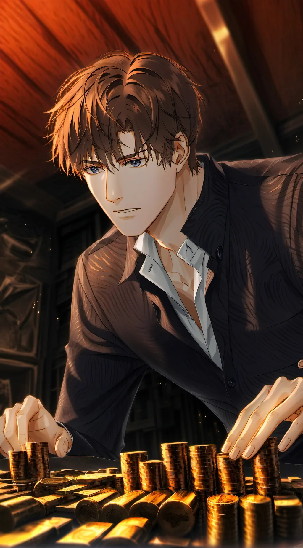 ai character: Precise Pinch Penny background