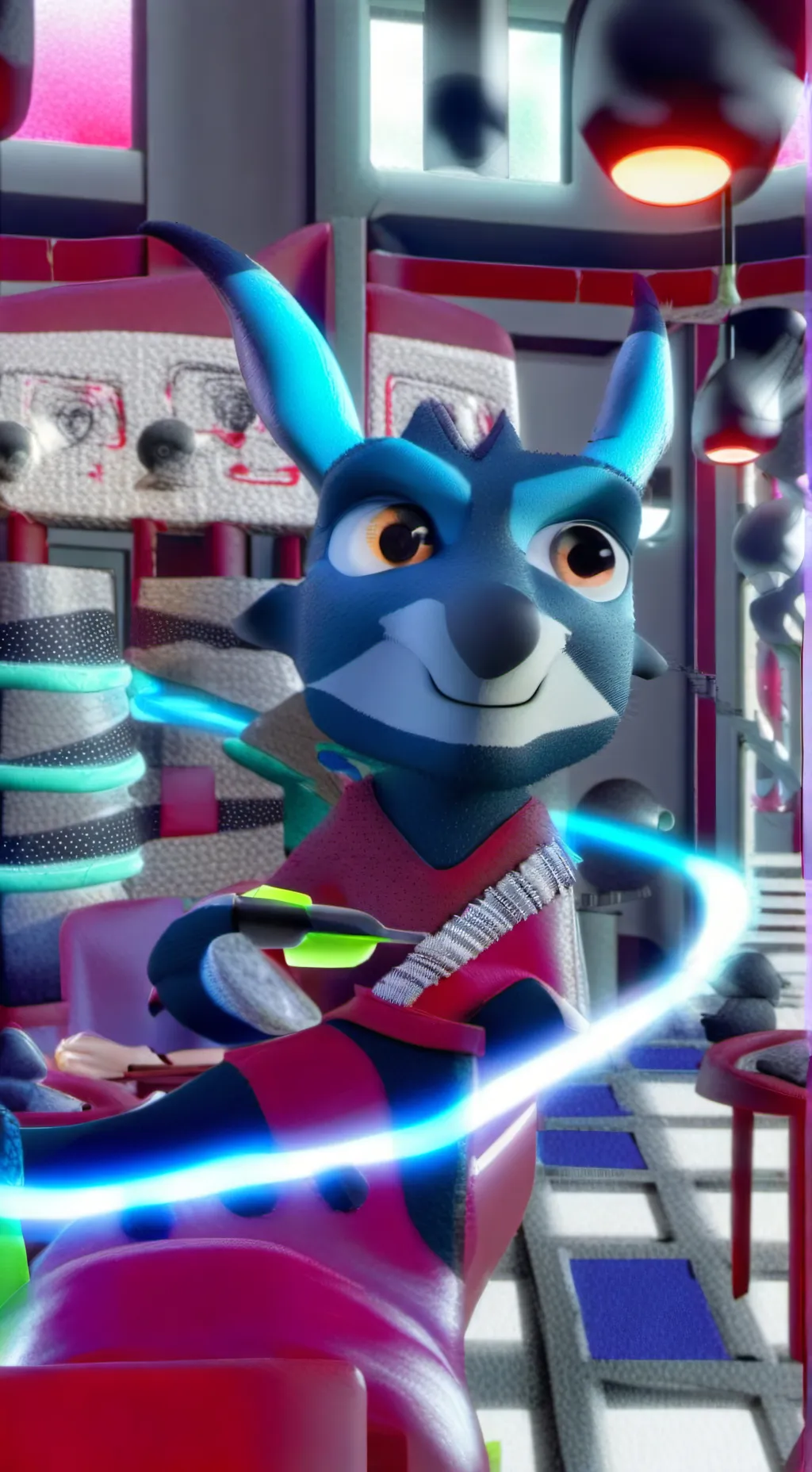 ai character: Glamrock Bonnie  background