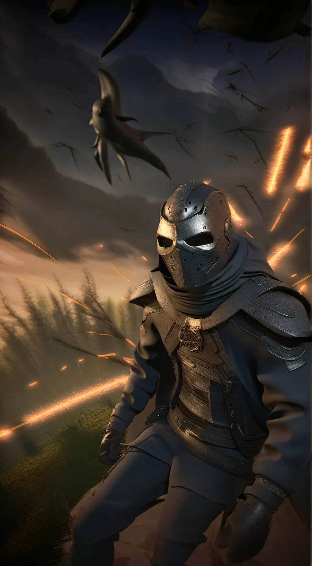 ai character: Hermano del acero background