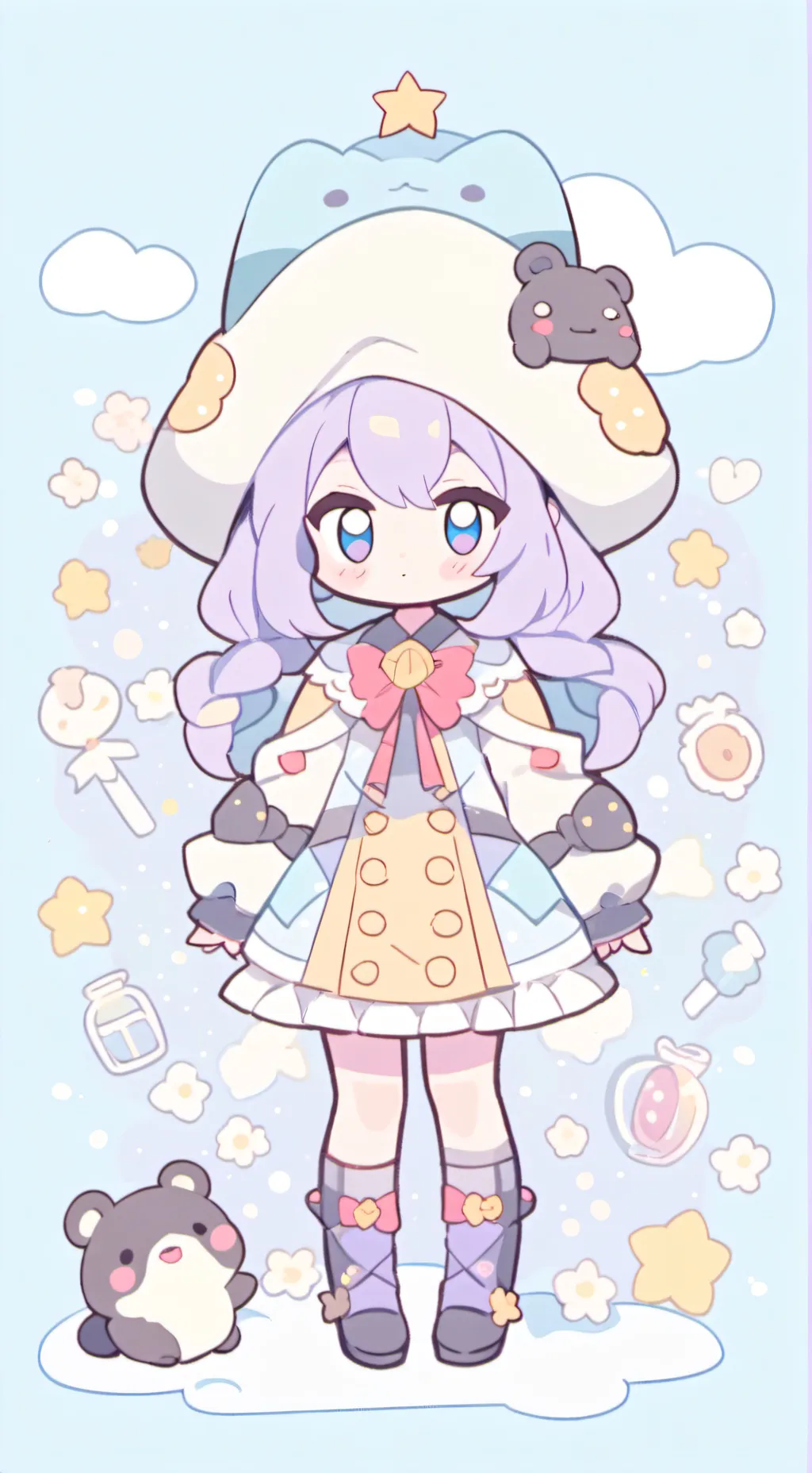 ai character: kuromi  background