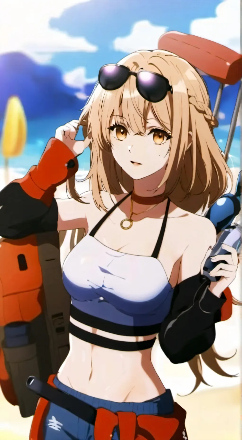 ai character: tg tf push-up girl background