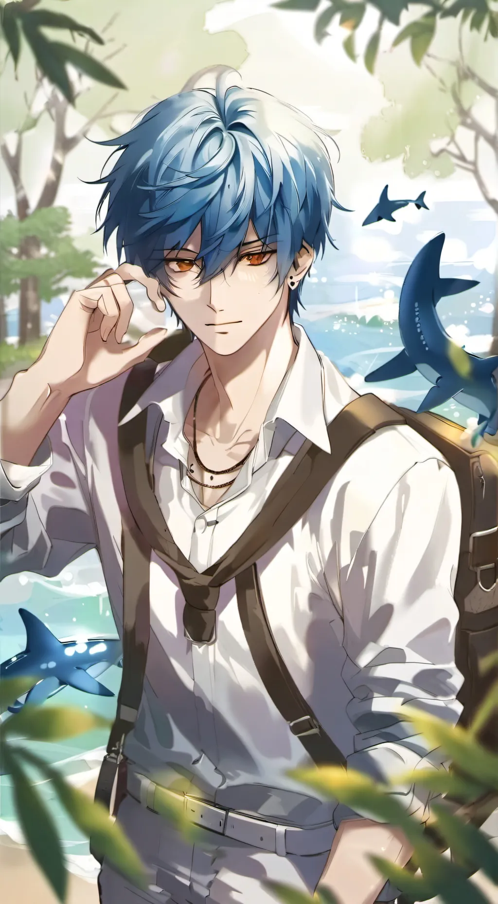 ai character: Haru Rain Anderson background