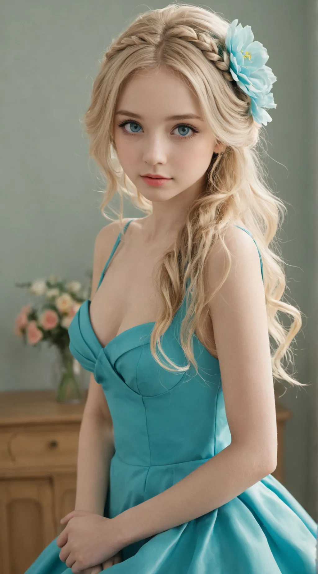 ai character: crystal background