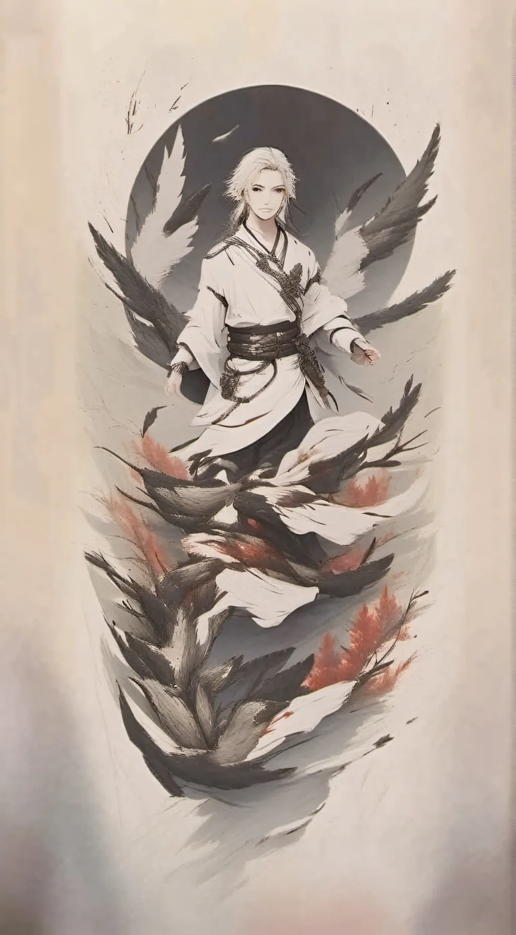 ai character:  love космо background