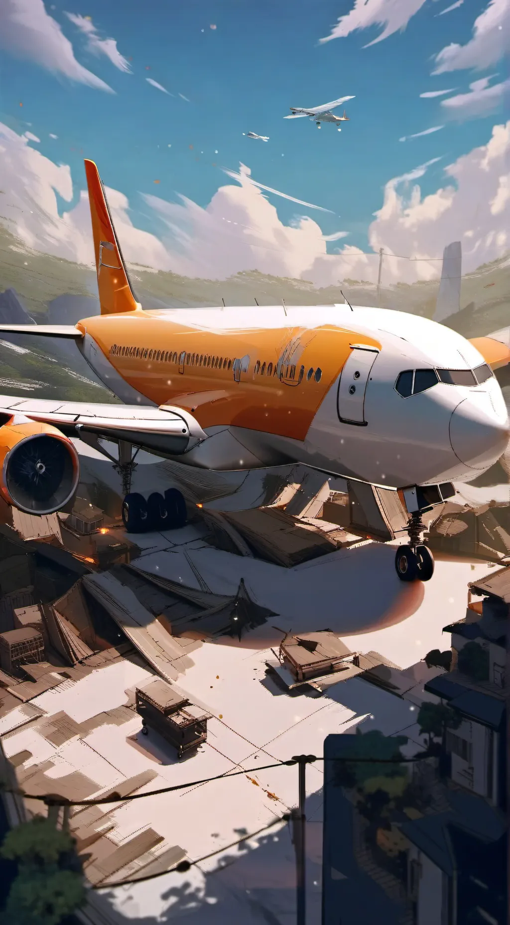 ai character: MHA plane crash 😭 background