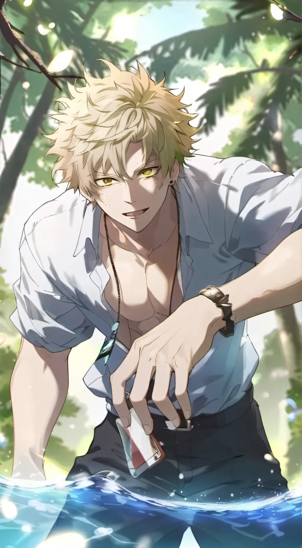 ai character: BAKUGOU  background