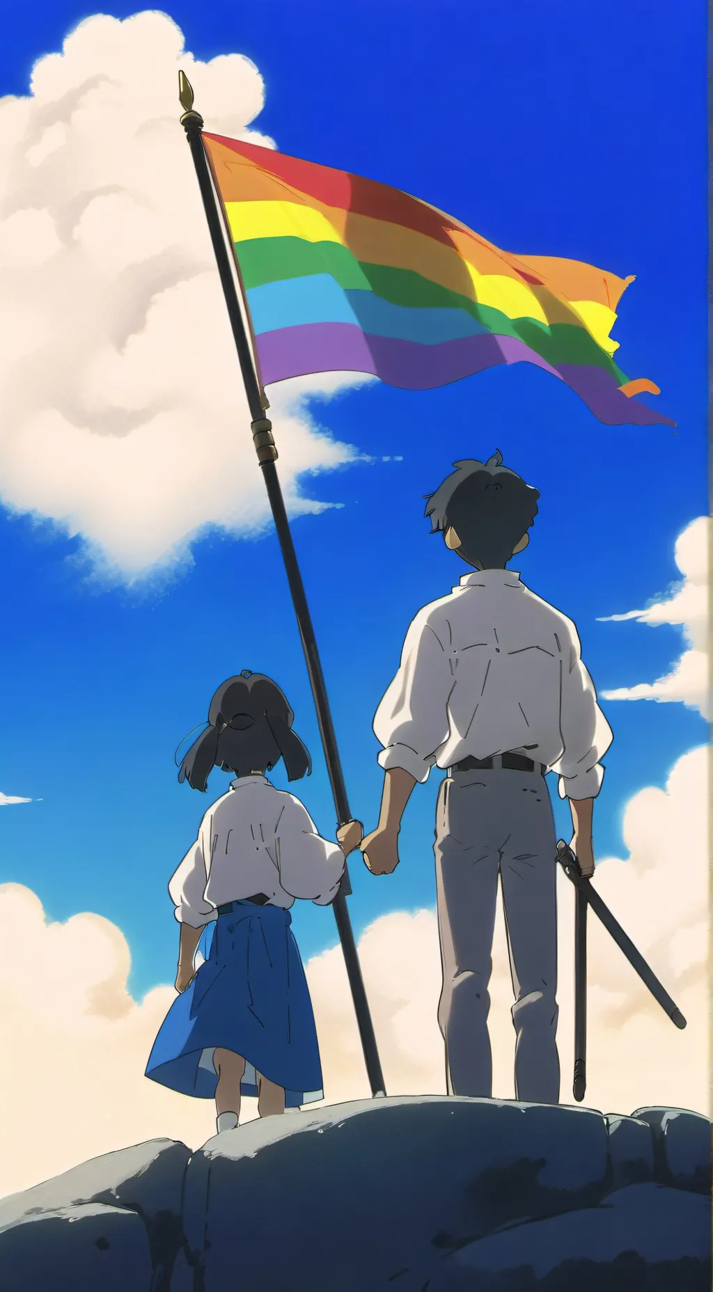 ai character: multiverse pride background