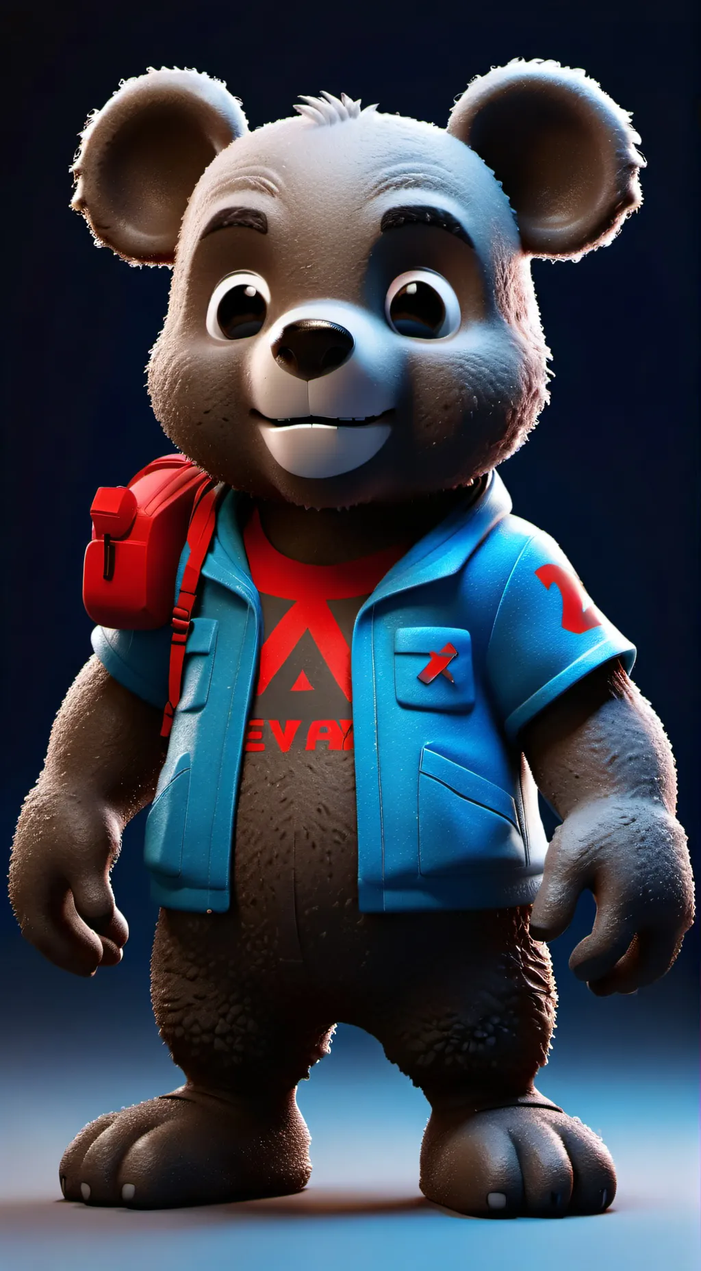 ai character: Blue  background