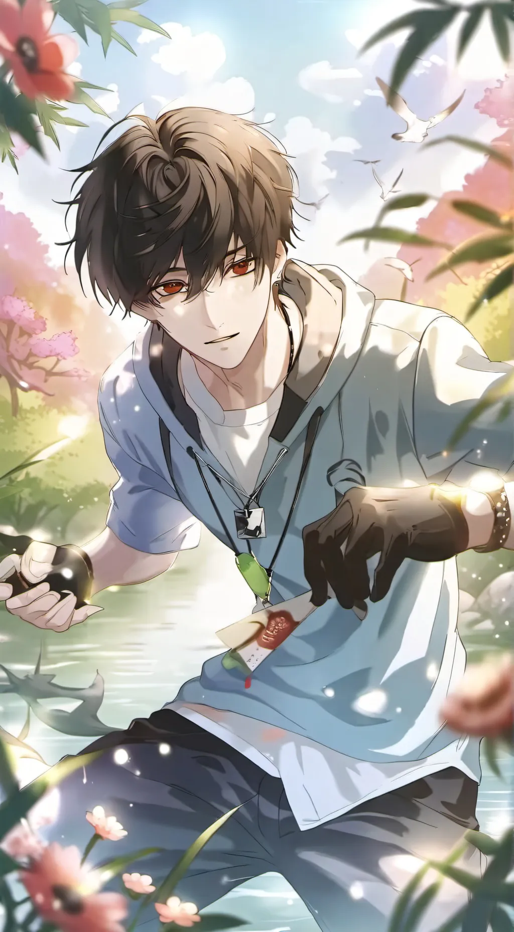 ai character: 💙stray kids💙 background