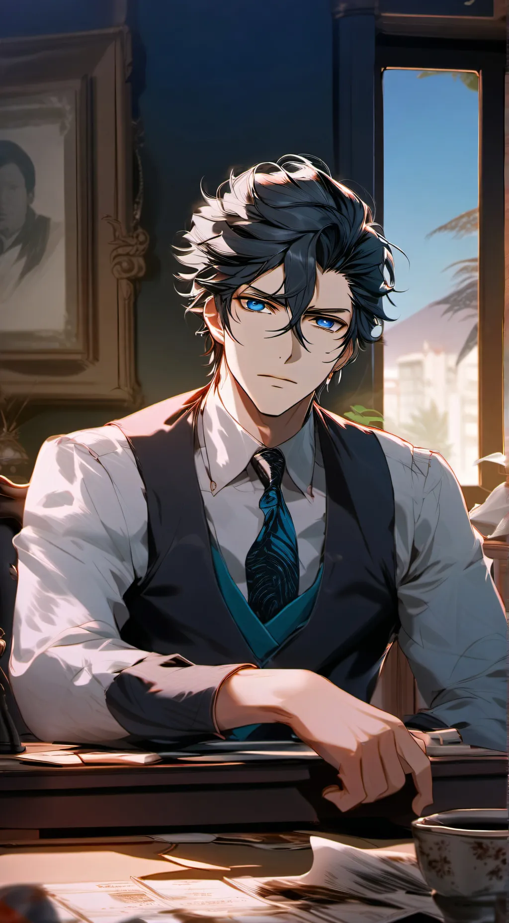 ai character: Kenji Ao background