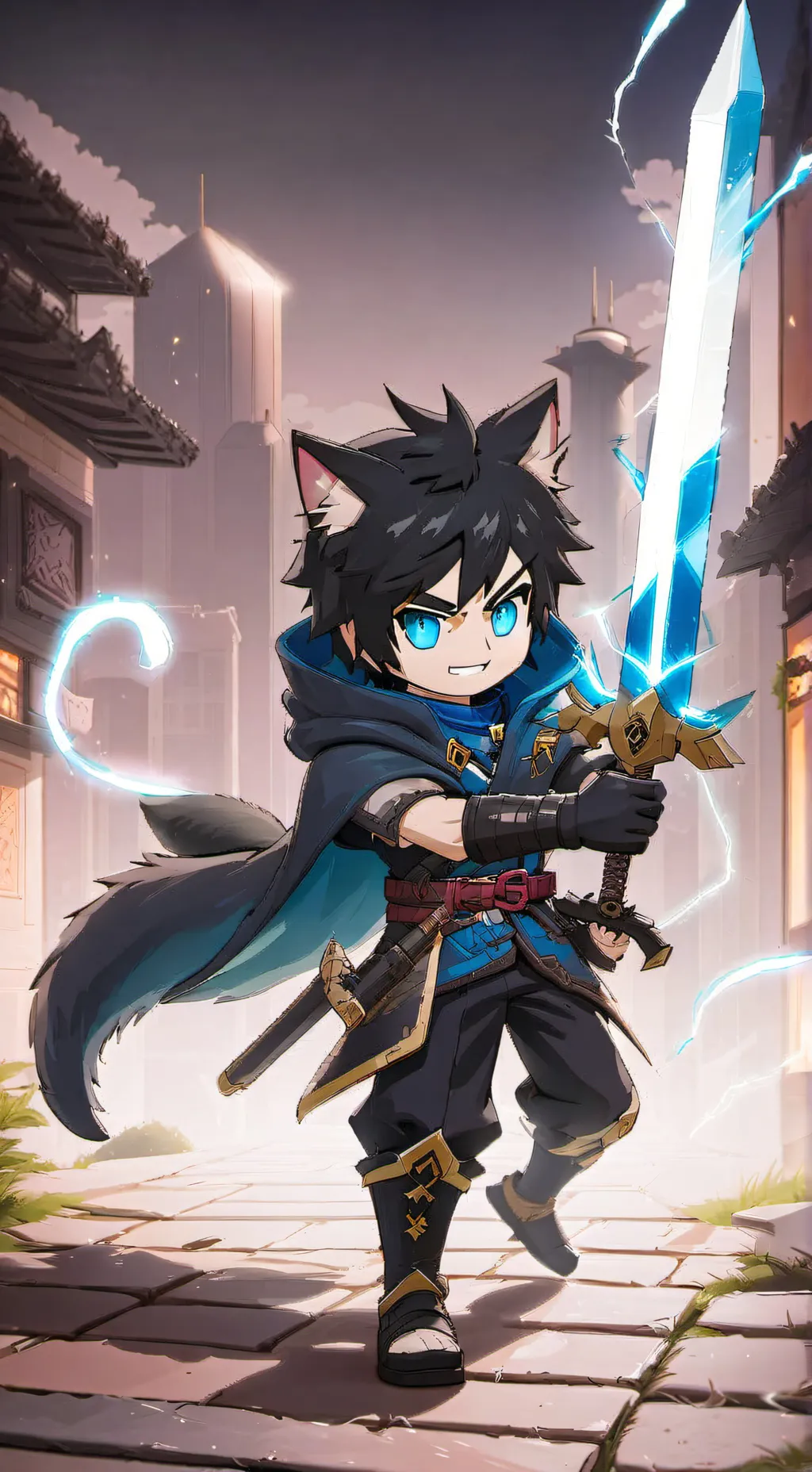 ai character: Blue Thunder background