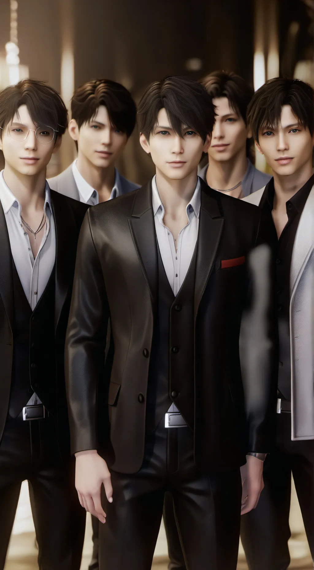 ai character: 5 boys background