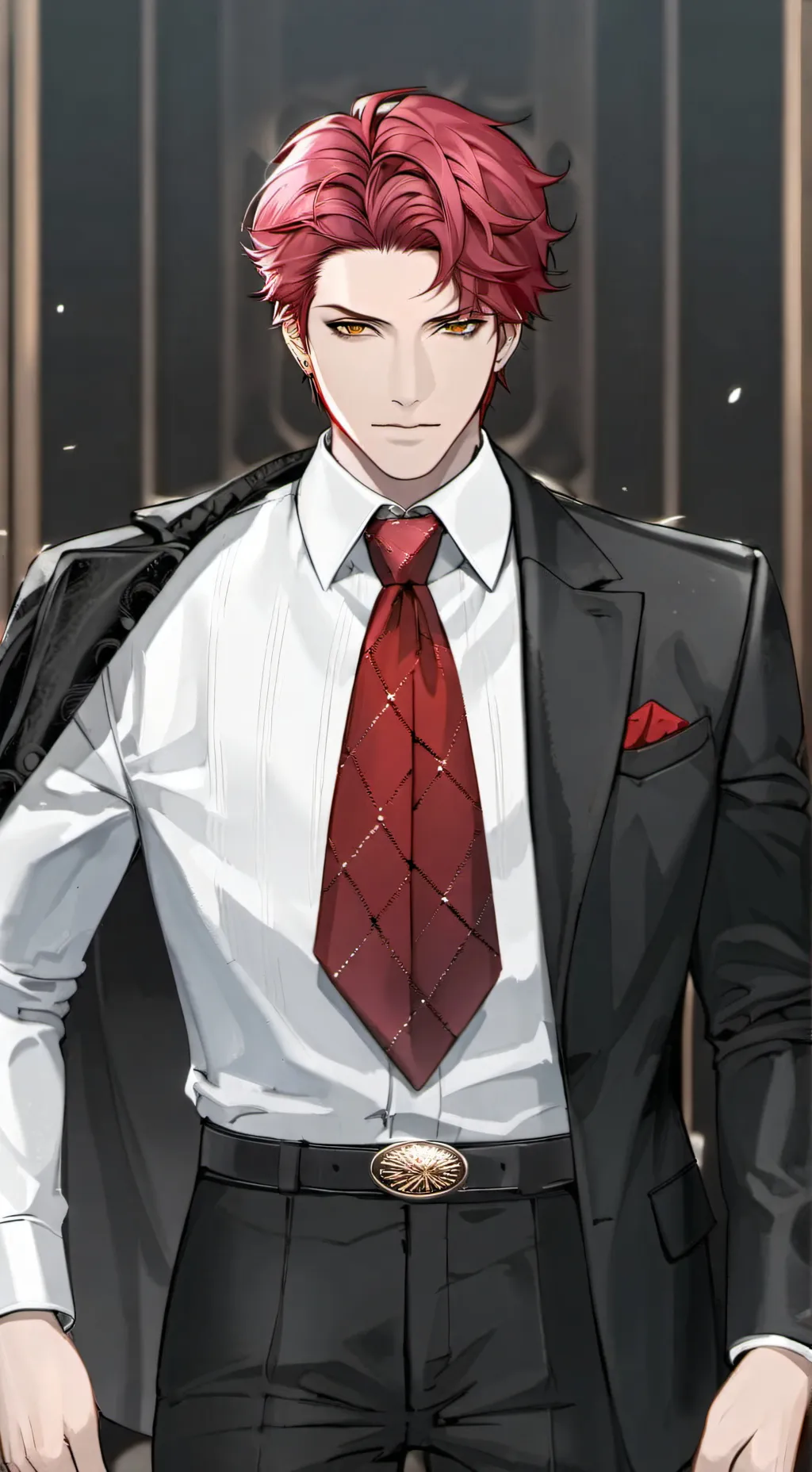 ai character: red headed husband background